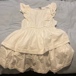 BB Dakota white eyelet ruffle mini dress